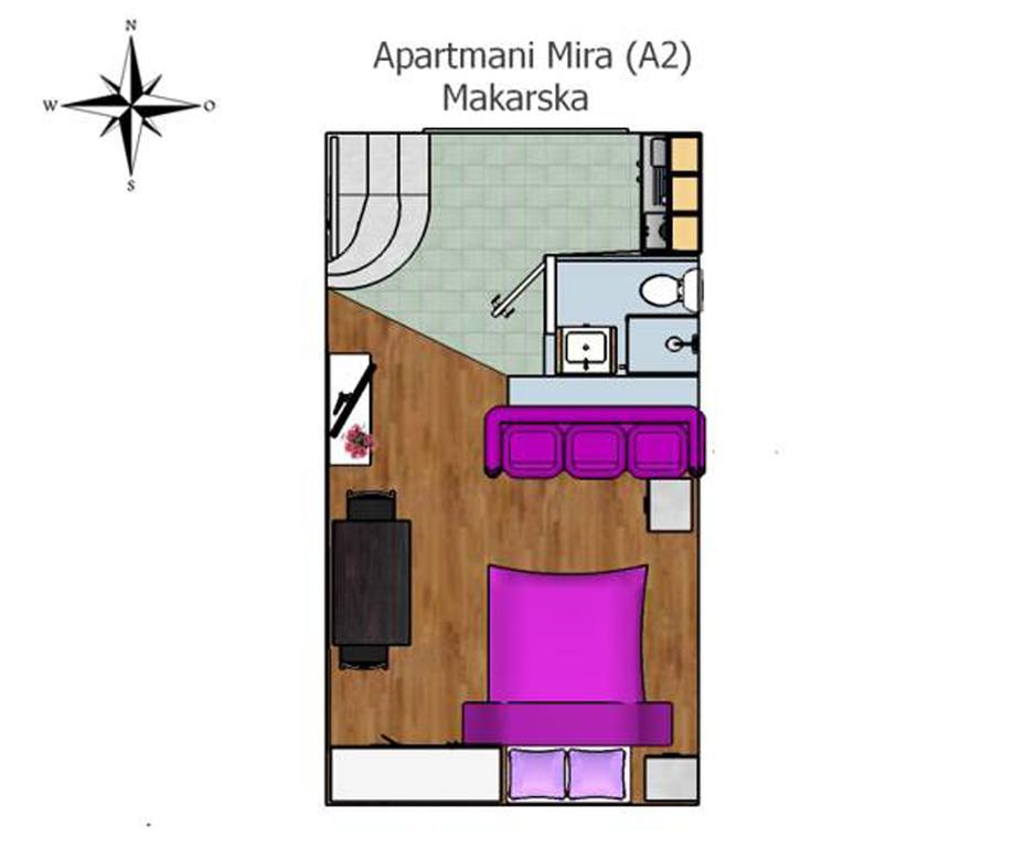 Apartments Mira Makarska Rum bild